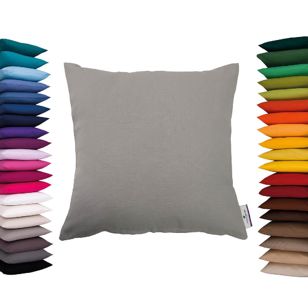 wohndirekt Deko Zierkissenhülle Dove • Uni-Design • 100% Baumwolle • 40x40 cm