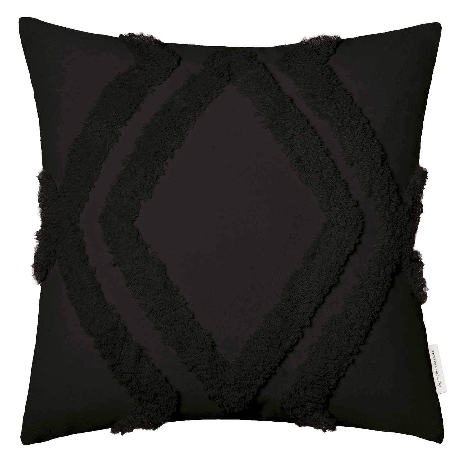 wohndirekt Zierkissenhülle Fluffy Rhombus • 3D Muster • Boho Look • waschbar • 45x45cm Großer Ausverkauf