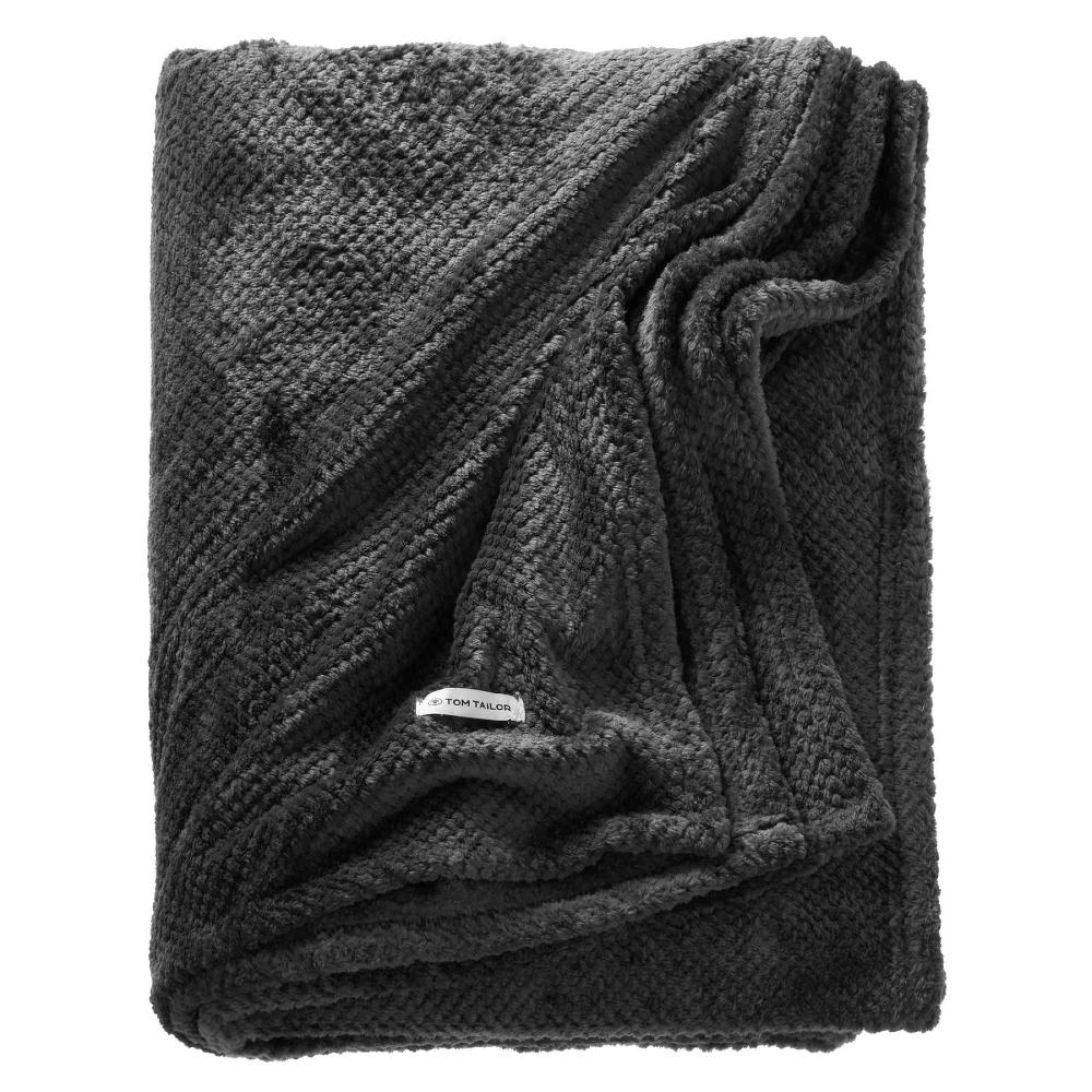 wohndirekt TT Plaid Structure aus Polyesterfleece uni Flash Sale