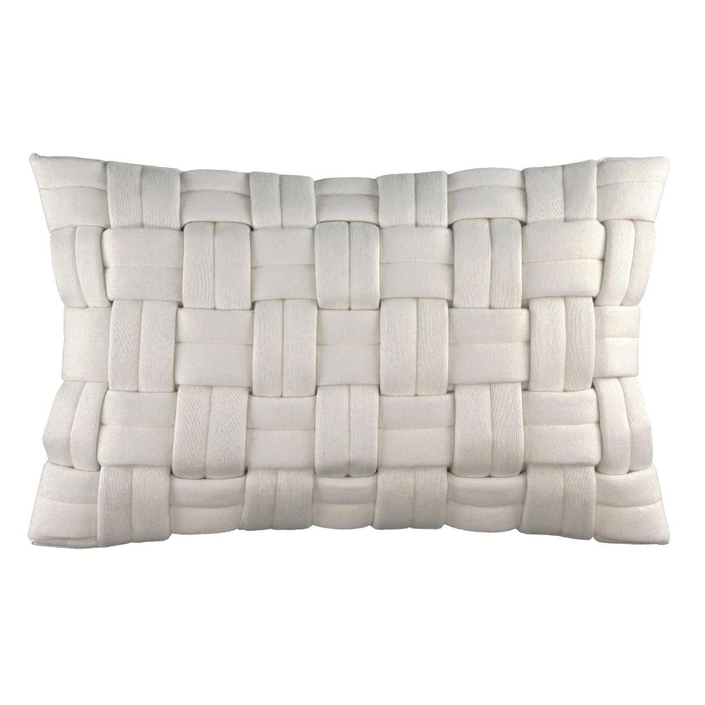 wohndirekt Kissenhülle geflochten aus Jersey 30 x 50 cm