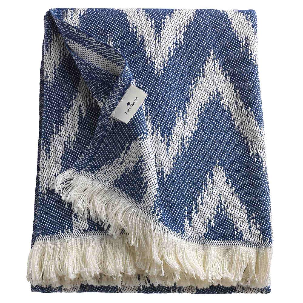 wohndirekt Decke Zigzag • gemustert • mit Fransen • 140 x 180 cm Osterangebot