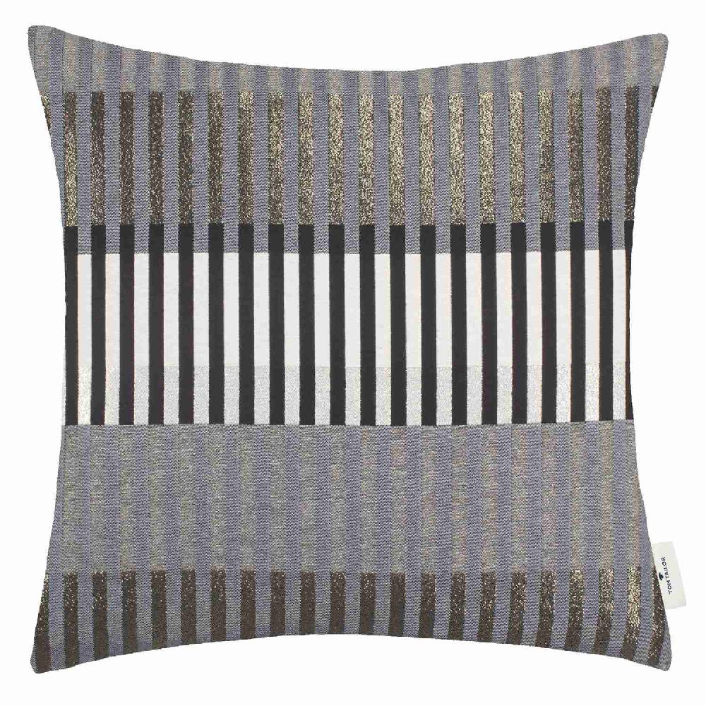 wohndirekt Zierkissenhülle Glamour Stripe • Kurvenmuster • Metallgarn • 50x50 cm Muttertagsangebot