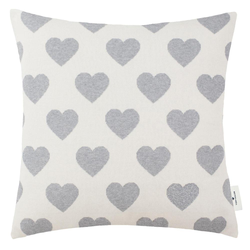 wohndirekt Kissenhülle mit Herzen 45 x 45 cm
