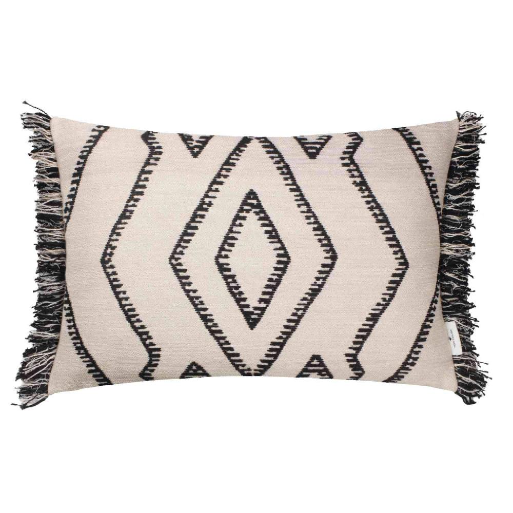 wohndirekt Zierkissenhülle Ethno Fringes • offener Reißverschluss • Grafisches Muster • 40x60cm Exklusive Angebote