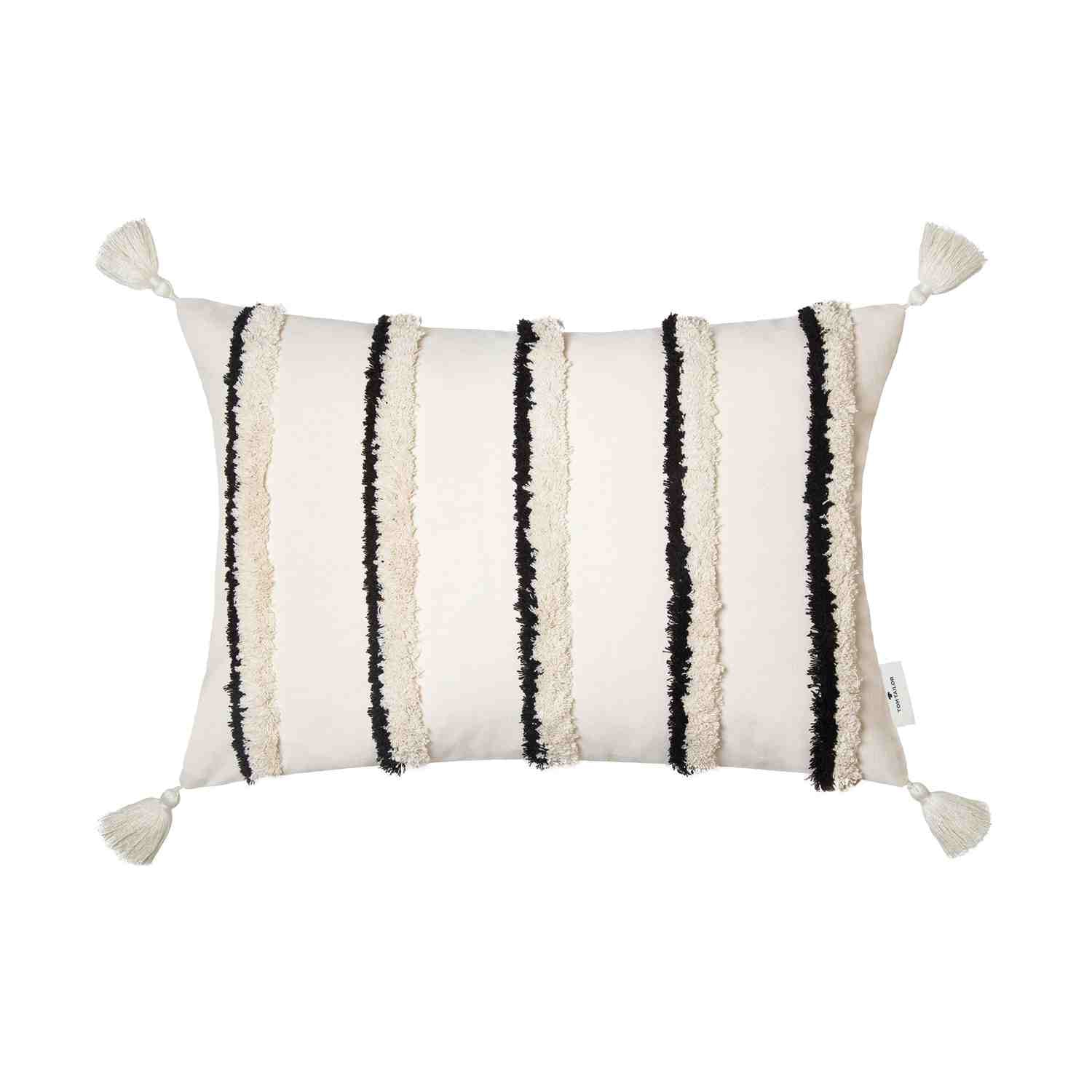 wohndirekt Kissenhülle Fluffy Stripe • Boho Look • waschbar • 40x60cm Große Rabatte