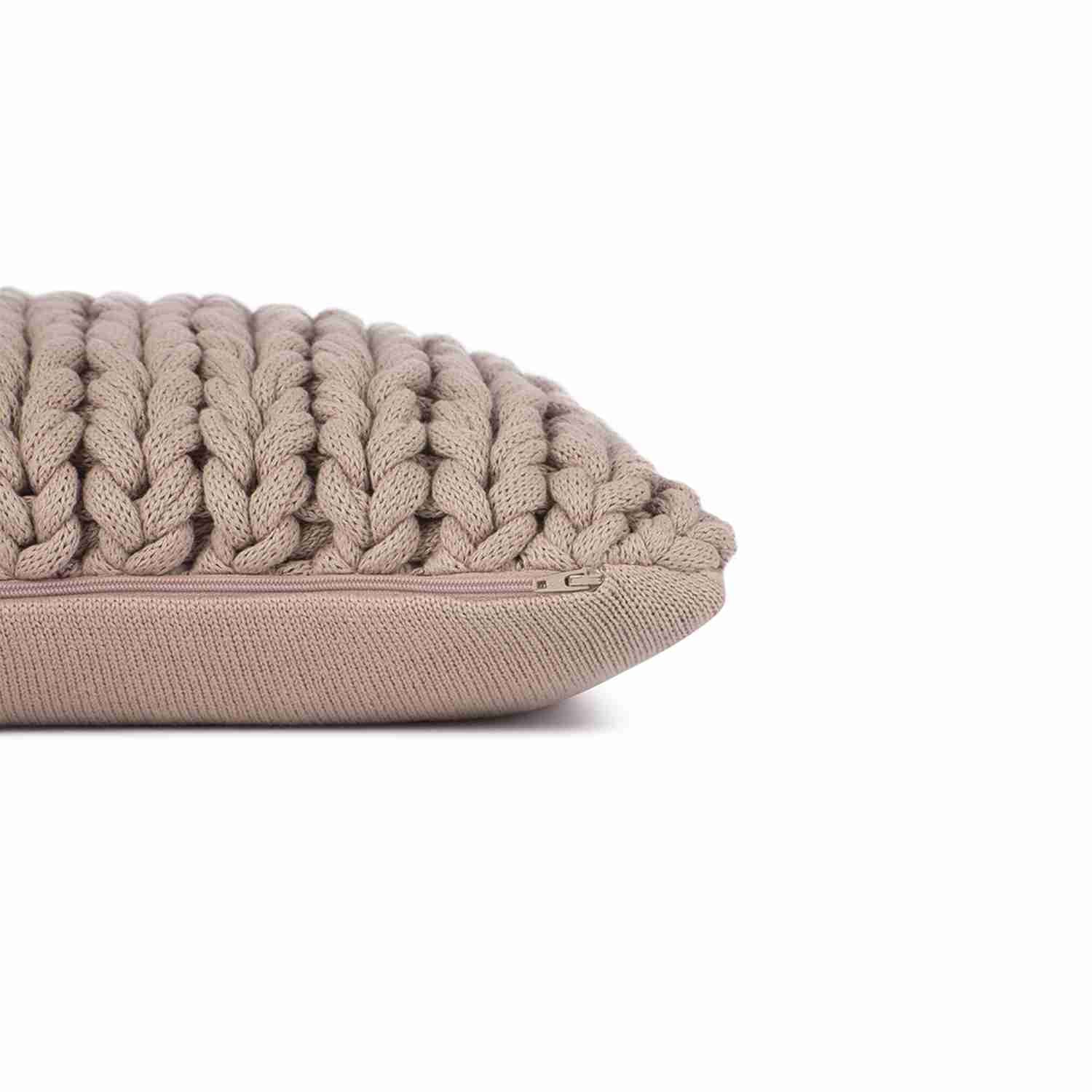 wohndirekt Zierkissenhülle Knit • grobes Strickmuster • 100% Baumwolle • gestrickt • 40x40 cm Neuheiten