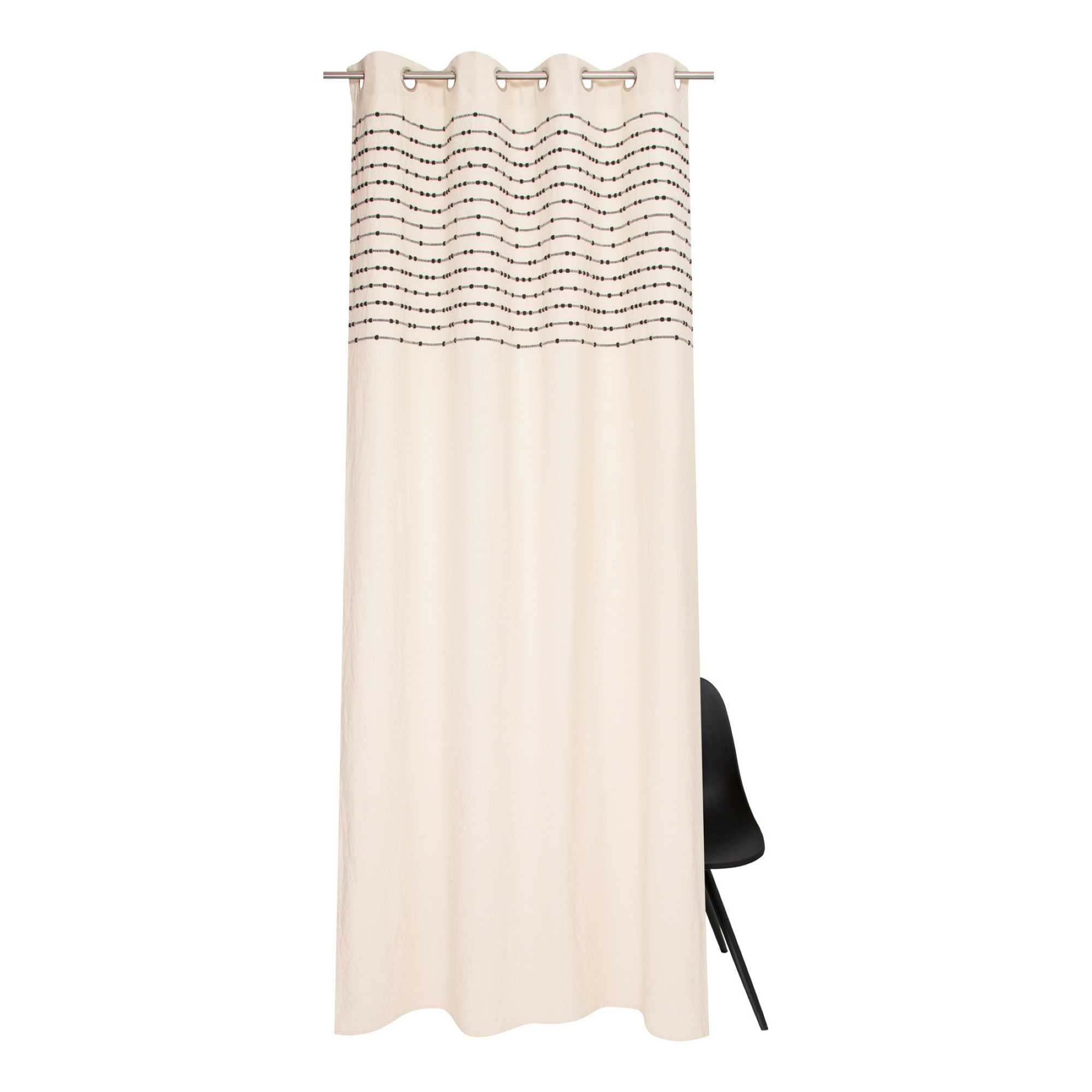 wohndirekt TT Ösenschal blickdicht im Leinenlook 140x260 cm Riesige Ersparnisse