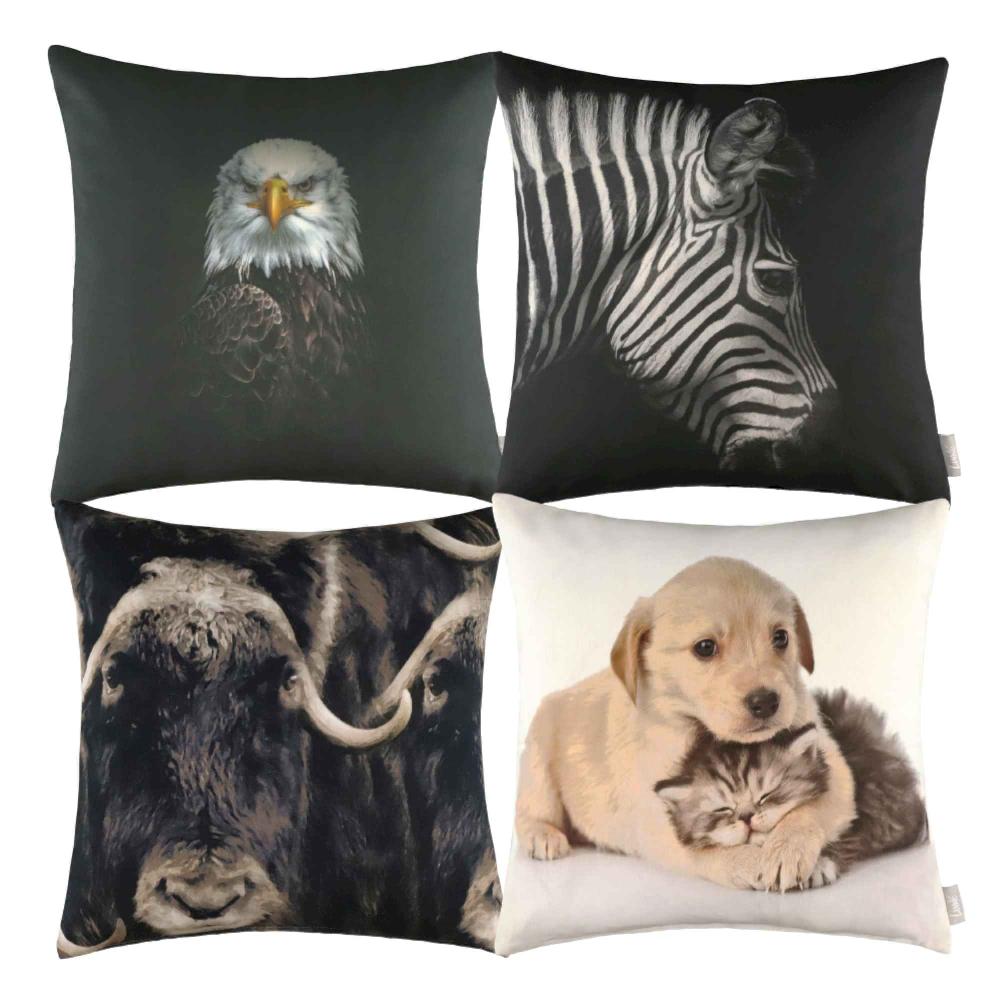 wohndirekt Kissenhülle mit verschiedenen Tierdesigns
