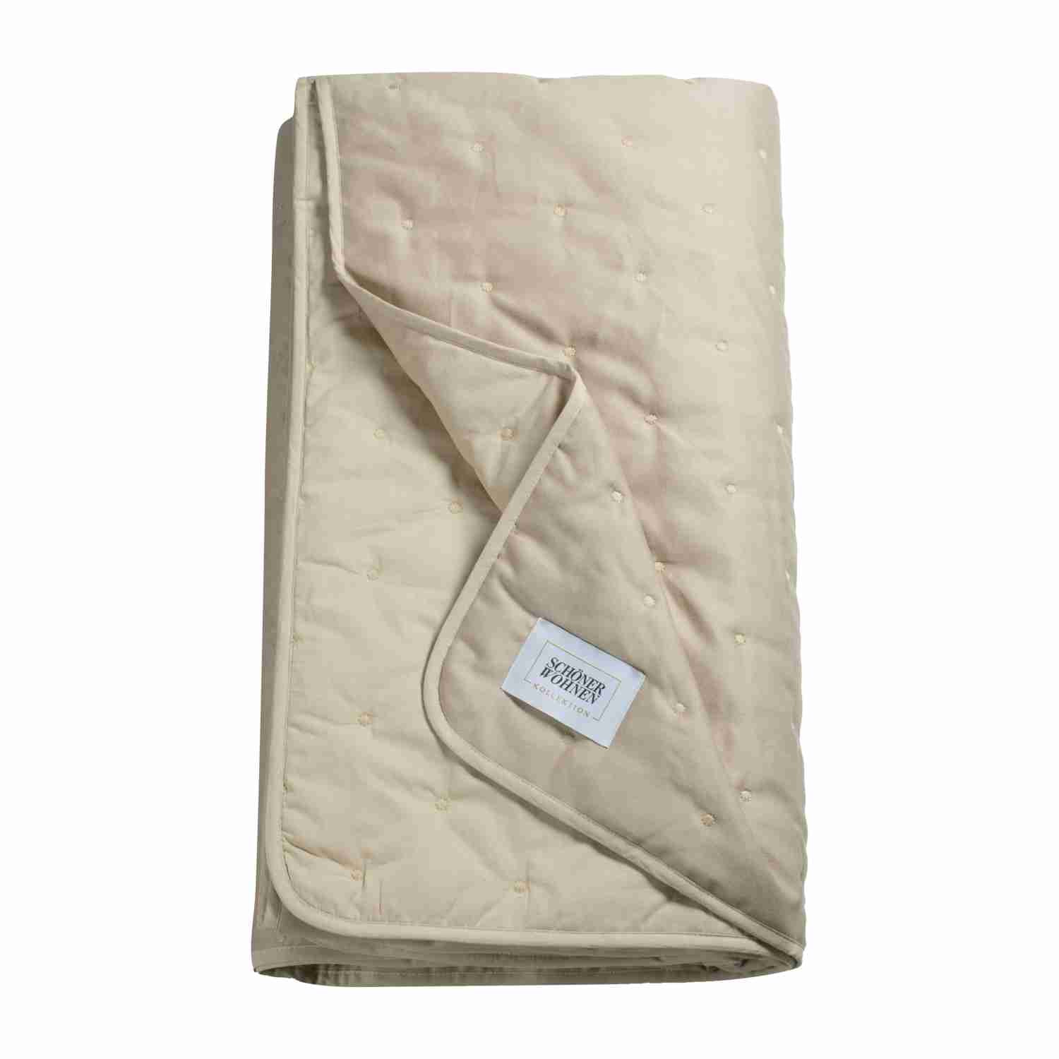 wohndirekt Überwurf Soft • mit Vließfutter und Pünktchensteppung • 2 Größen Bis zu 60% Rabatt