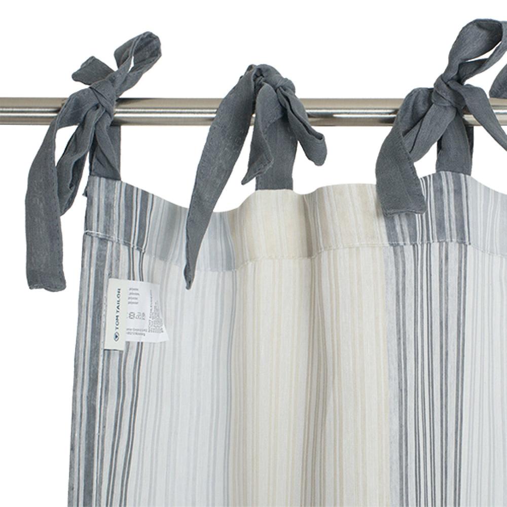 wohndirekt Fertigvorhang Stroke • mit Gardinenband • halbtransparent • 130x250cm Vierteljährliche Förderung