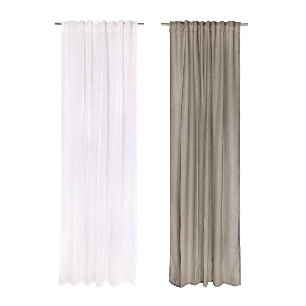 wohndirekt Transparenter Schlaufenvorhang Beverly in Netzoptik Sonderangebot