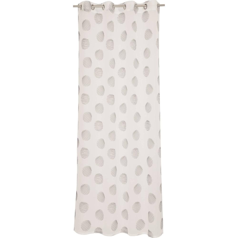 wohndirekt Transparenter Ösenvorhang Trend mit Stickerei