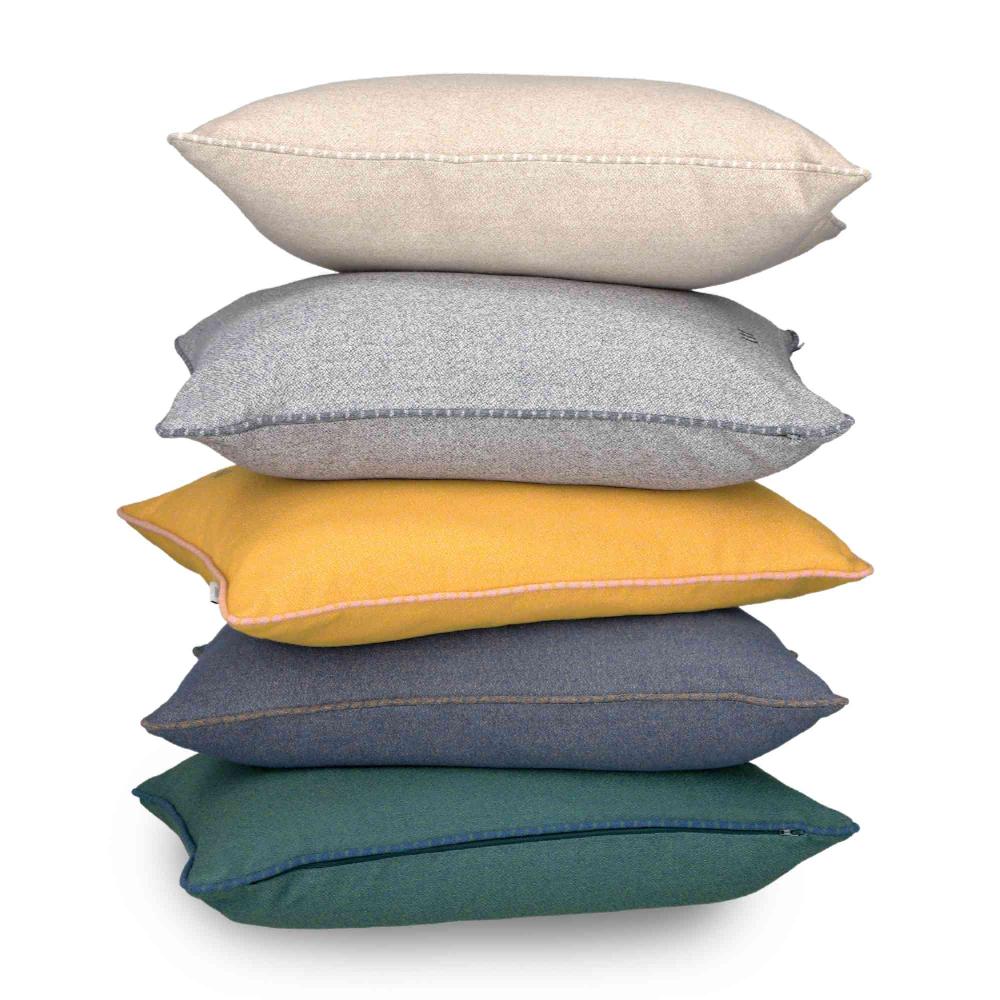 wohndirekt 2er Set Kissenhülle Fun in Melangeoptik in zwei Größen