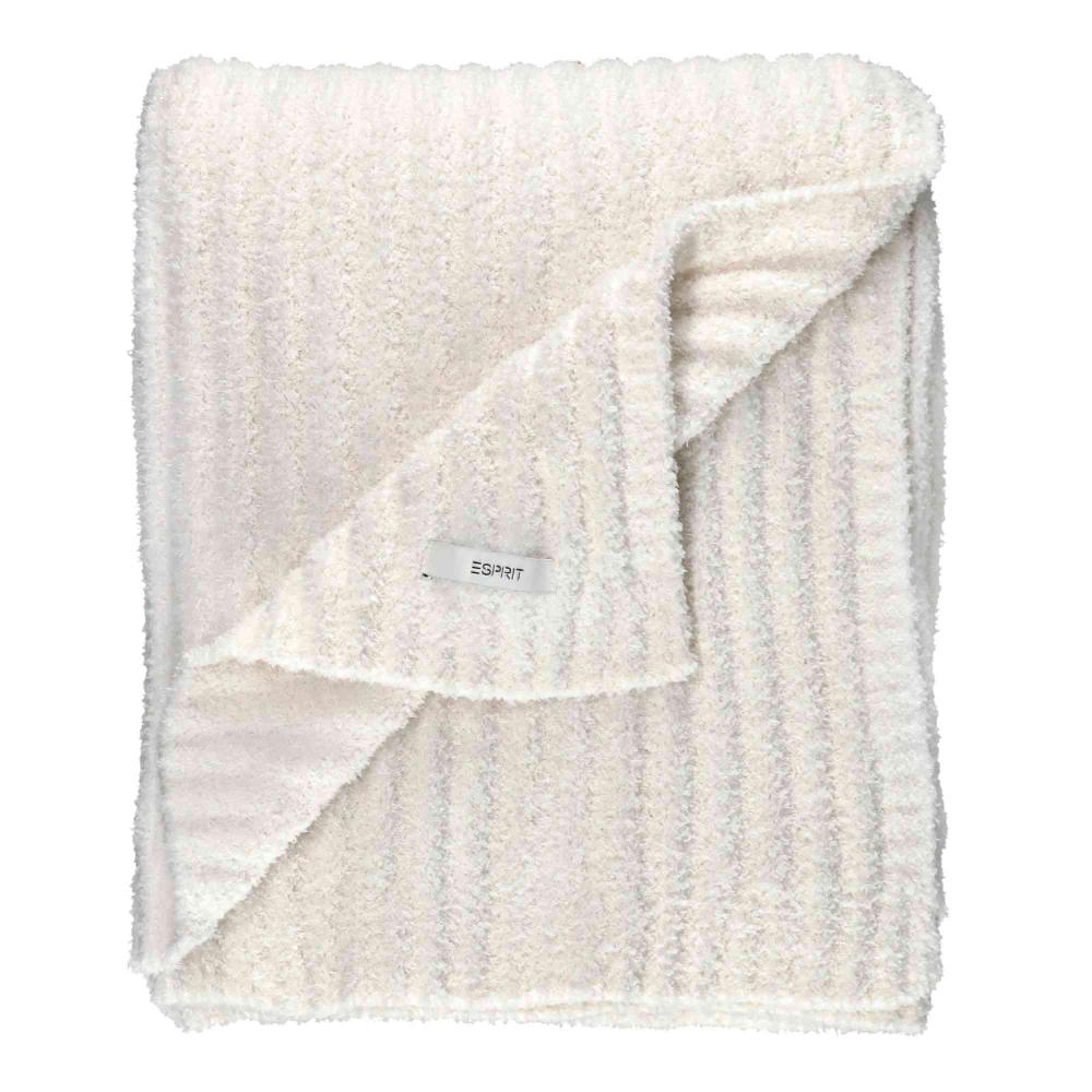 wohndirekt Gestrickte Decke Cuddle mit Streifeneffekt 130 x 170 cm Valentinstagsangebot