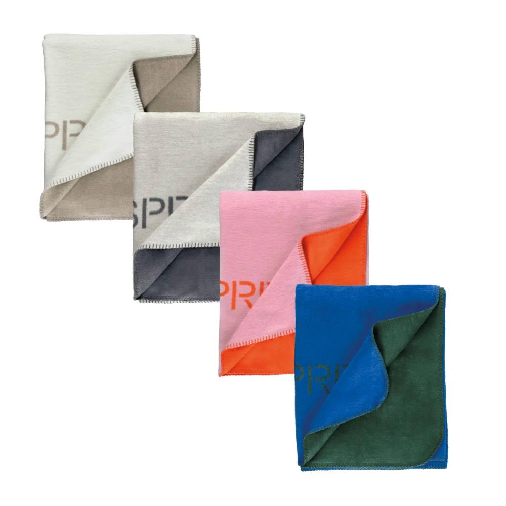 wohndirekt Kuscheldecke 130x170cm Wendedecke - Baumwolle Kontrastfarben 4 Designs Lagerräumung