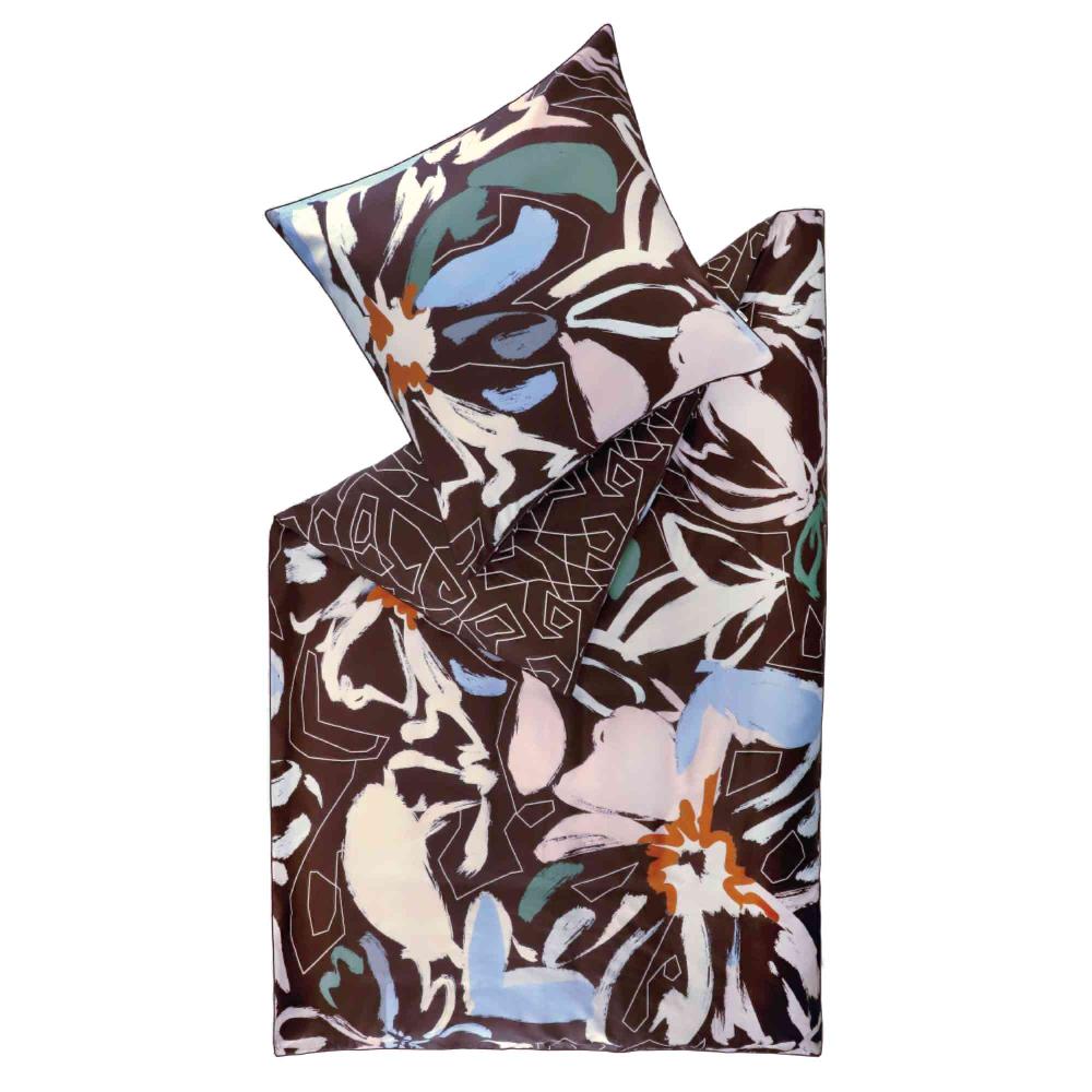 wohndirekt Satin Bettwäsche Nadja mit floralem Design