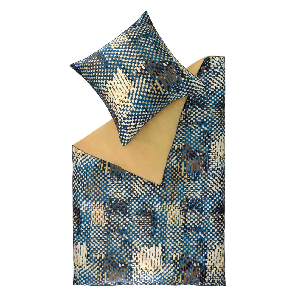 wohndirekt Satin Bettwäsche Paula mit Kachelmuster