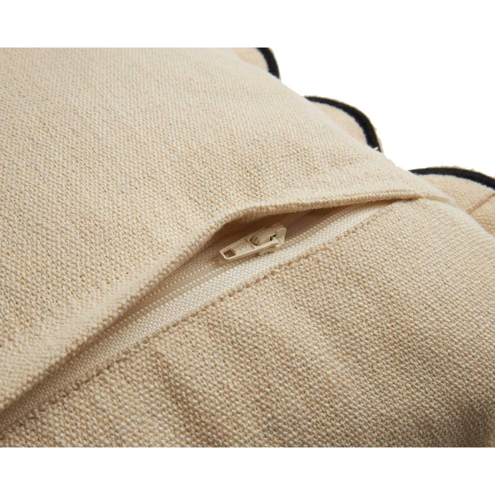 wohndirekt Zierkissenhülle Esprit Uni Beige mit Wellenkante Kostenlose Rückgabe