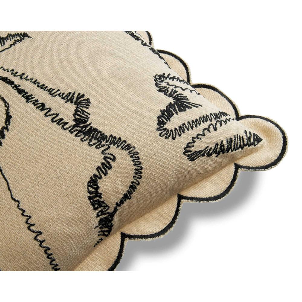 wohndirekt Zierkissenhülle Esprit Uni Beige mit Wellenkante Kostenlose Rückgabe