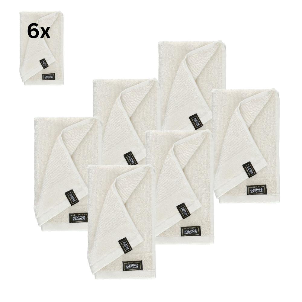 wohndirekt 6er Set Frottee Gästehandtuch – Airtouch Qualität 100% Baumwolle 30x50 cm weich