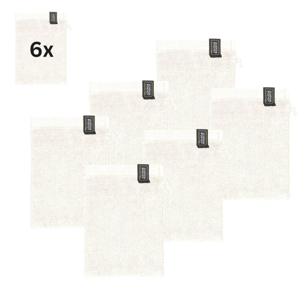 wohndirekt 6er Set Frottee Waschhandschuhe – Airtouch Qualität 100% Baumwolle 16x21 cm weich