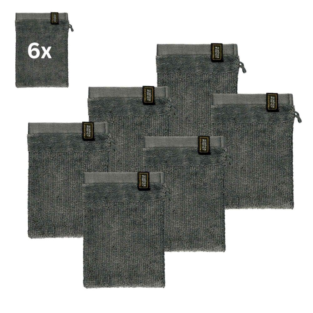 wohndirekt 6er Set Frottee Waschhandschuhe – Airtouch Qualität 100% Baumwolle 16x21 cm weich Nur für heute