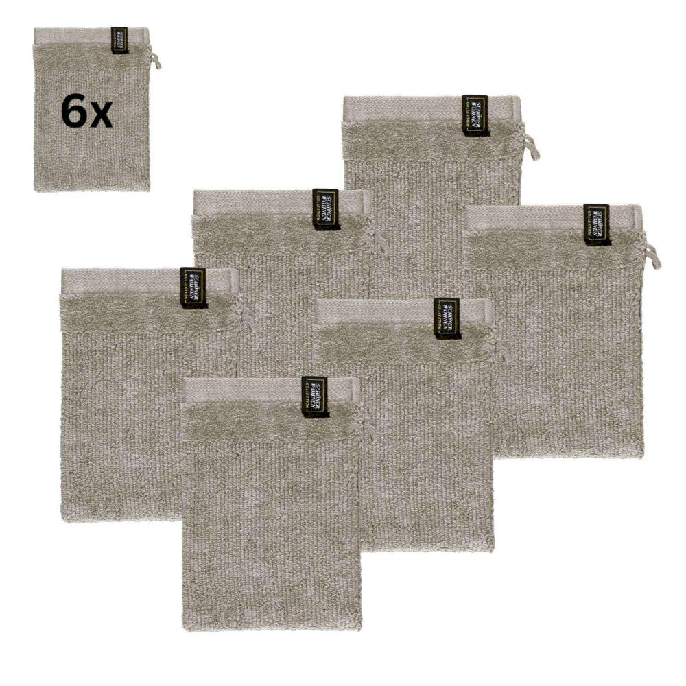 wohndirekt 6er Set Frottee Waschhandschuhe – Airtouch Qualität 100% Baumwolle 16x21 cm weich Nur für heute
