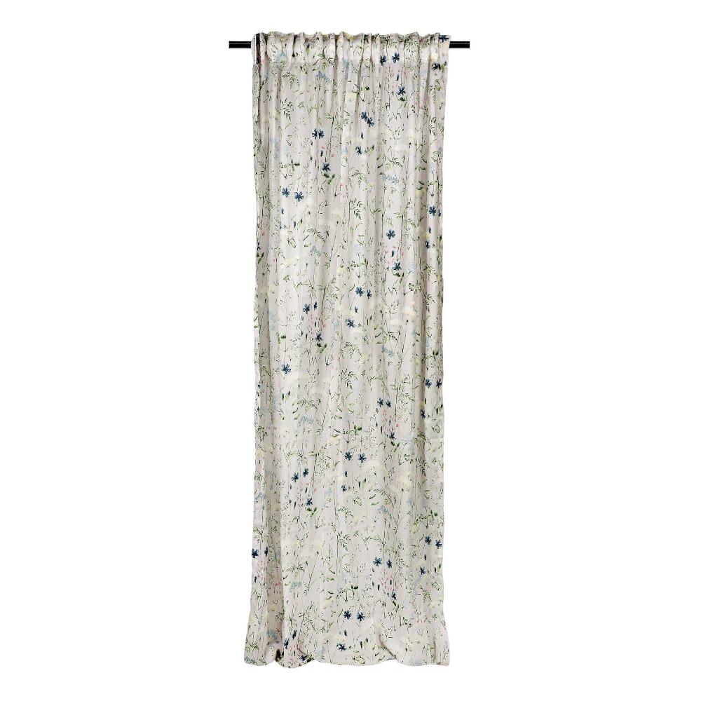 wohndirekt Schlaufenvorhang Herbarium halbtransparent 130 x 250 cm