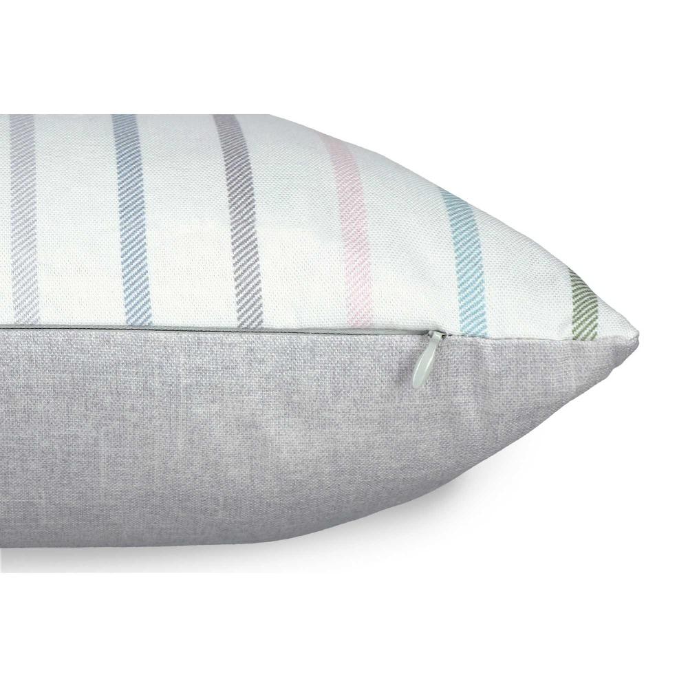 wohndirekt Kissenhülle Happy mit Streifen 38 x 58 xm Kostenloser Versand international