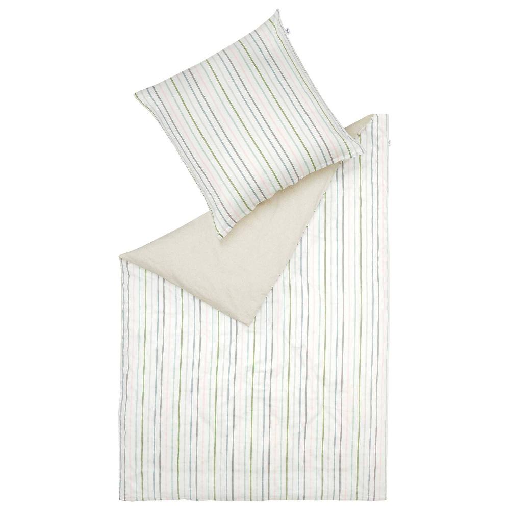 wohndirekt Satin Wendebettwäsche aus Baumwolle mit Streifen Im Verkauf