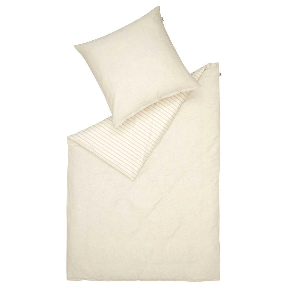 wohndirekt Satin Wendebettwäsche aus Baumwolle mit Streifen