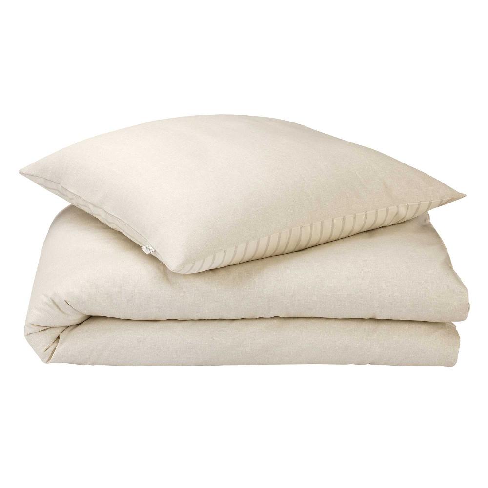 wohndirekt Satin Wendebettwäsche aus Baumwolle mit Streifen zollfrei