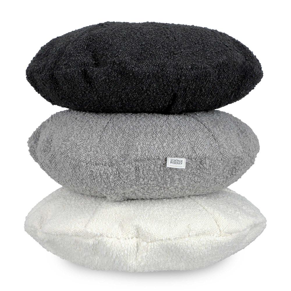 wohndirekt Kissen inkl. Vliesfüllung rund in Uni 45 x 45 cm