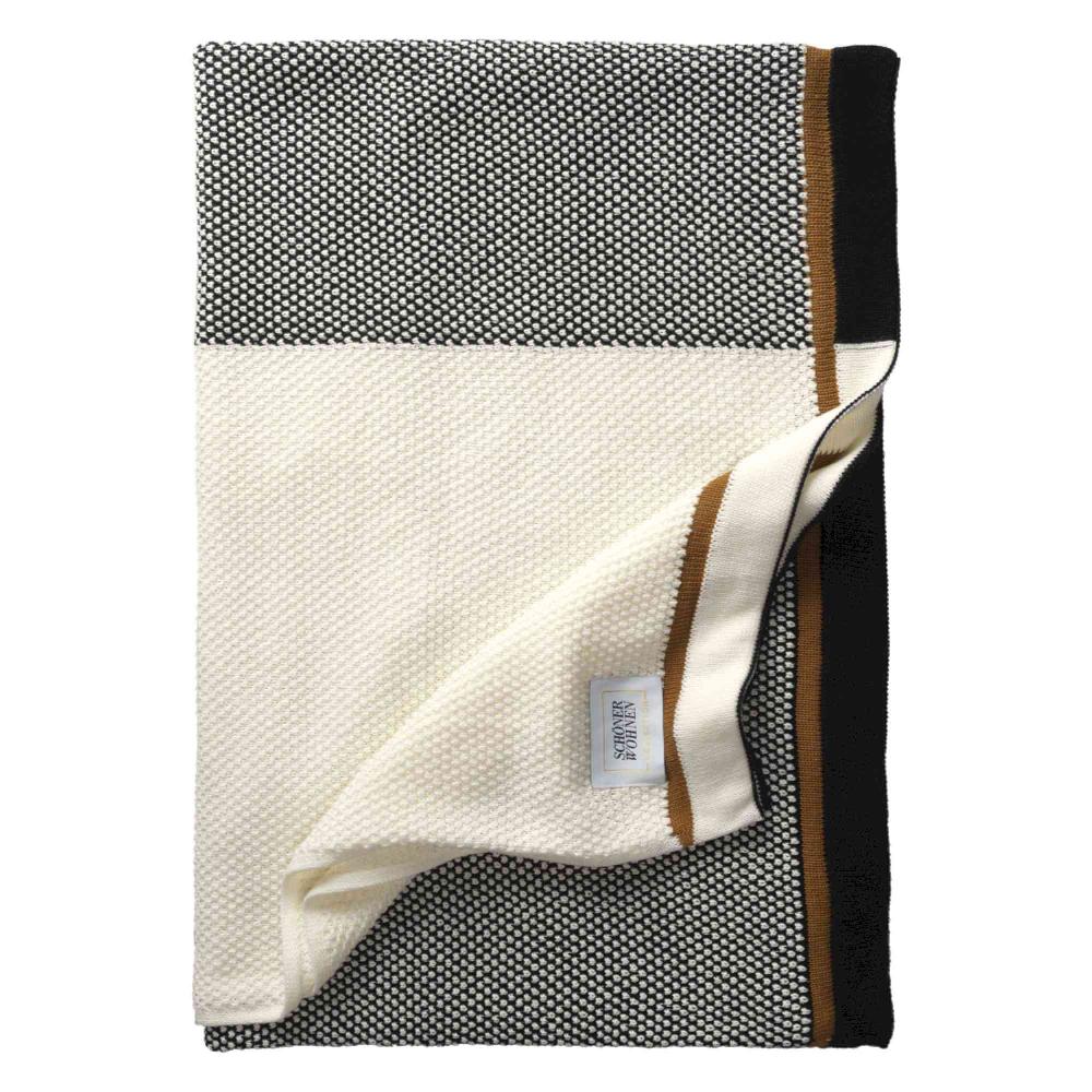 wohndirekt Gestrickte Wohndecke Part mit Perlmuster 130x170 cm