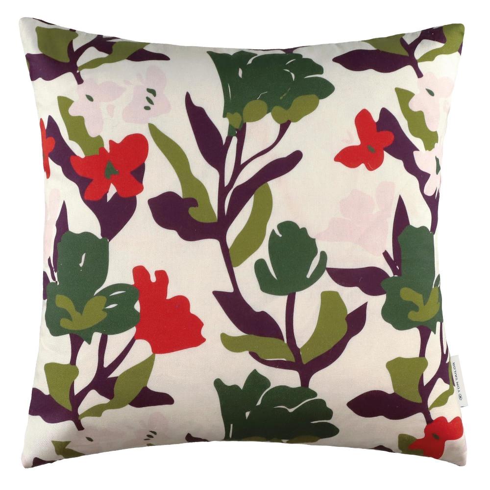 wohndirekt Kissenhülle mit floralem Muster 45 x 45 cm