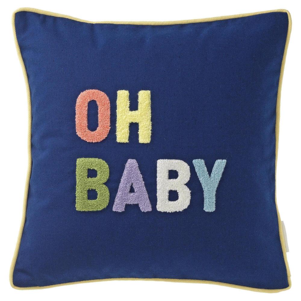 wohndirekt Kissenhülle mit Schriftzug 40 x 40 cm