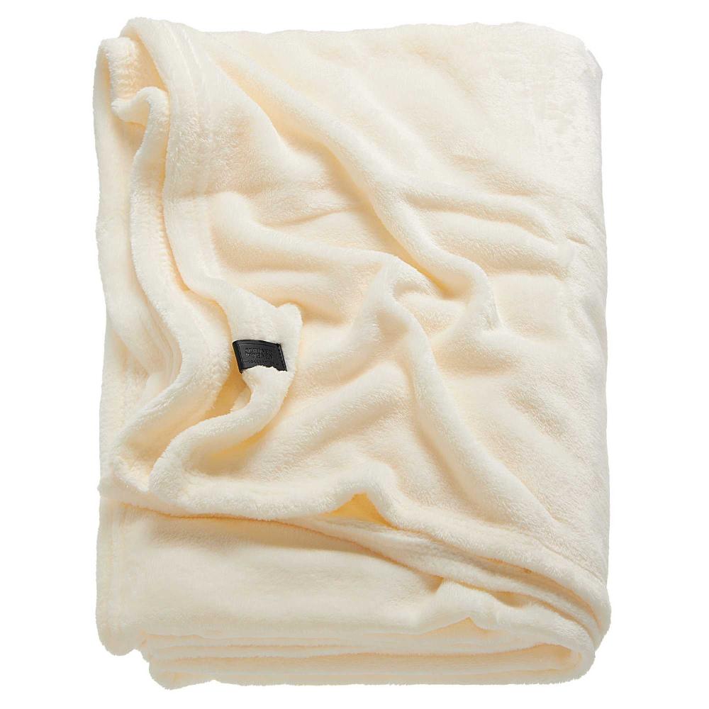 wohndirekt Plaid SMOOTH 140x200 cm - Weiche Decke aus Polyesterfleece - Stilvolles Design mit Kunstlederlabel Weihnachtsangebot