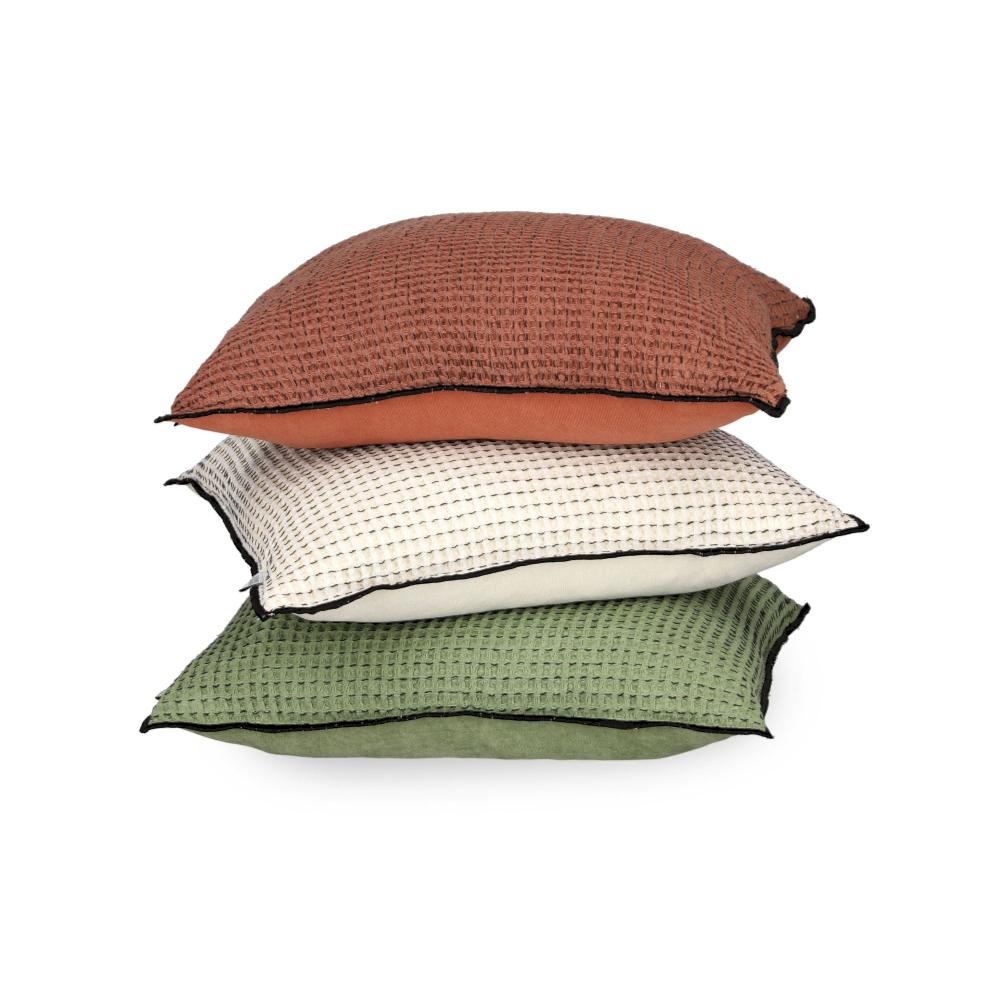 wohndirekt Zierkissenhülle Flex: Eleganz & Komfort – Waffelstruktur & Velour für Ihr Zuhause