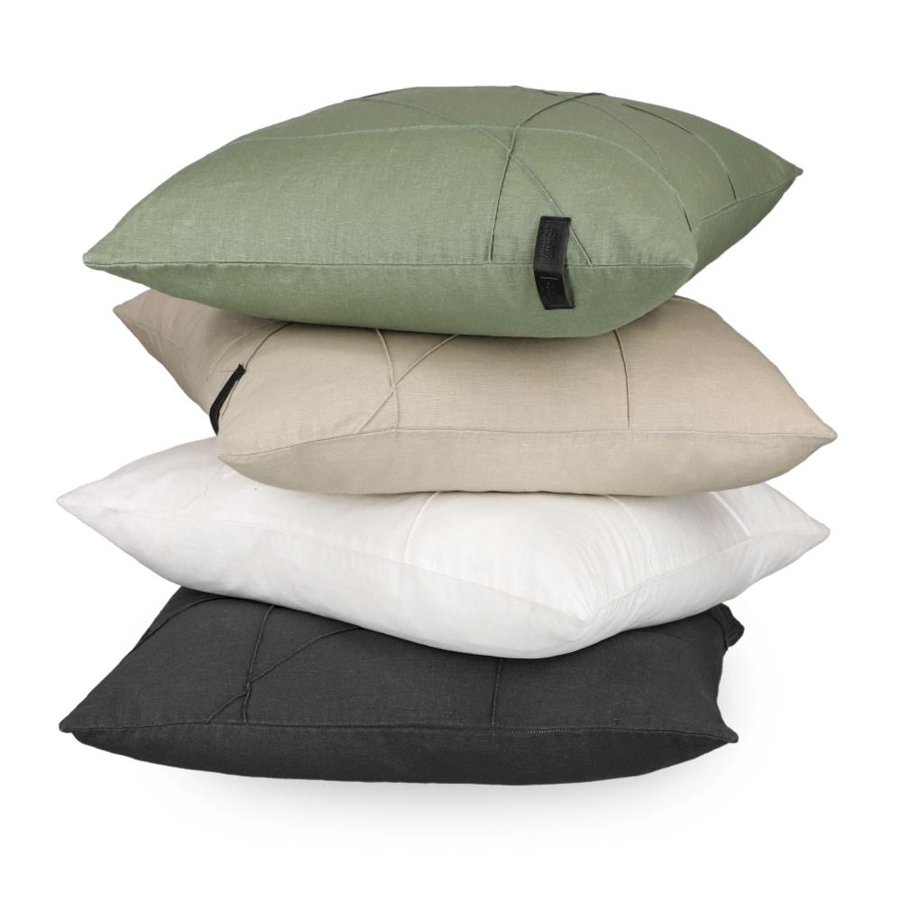 wohndirekt Gewebte Zierkissenhülle Pleat – Edles Design aus Leinenmix in Washed-Optik